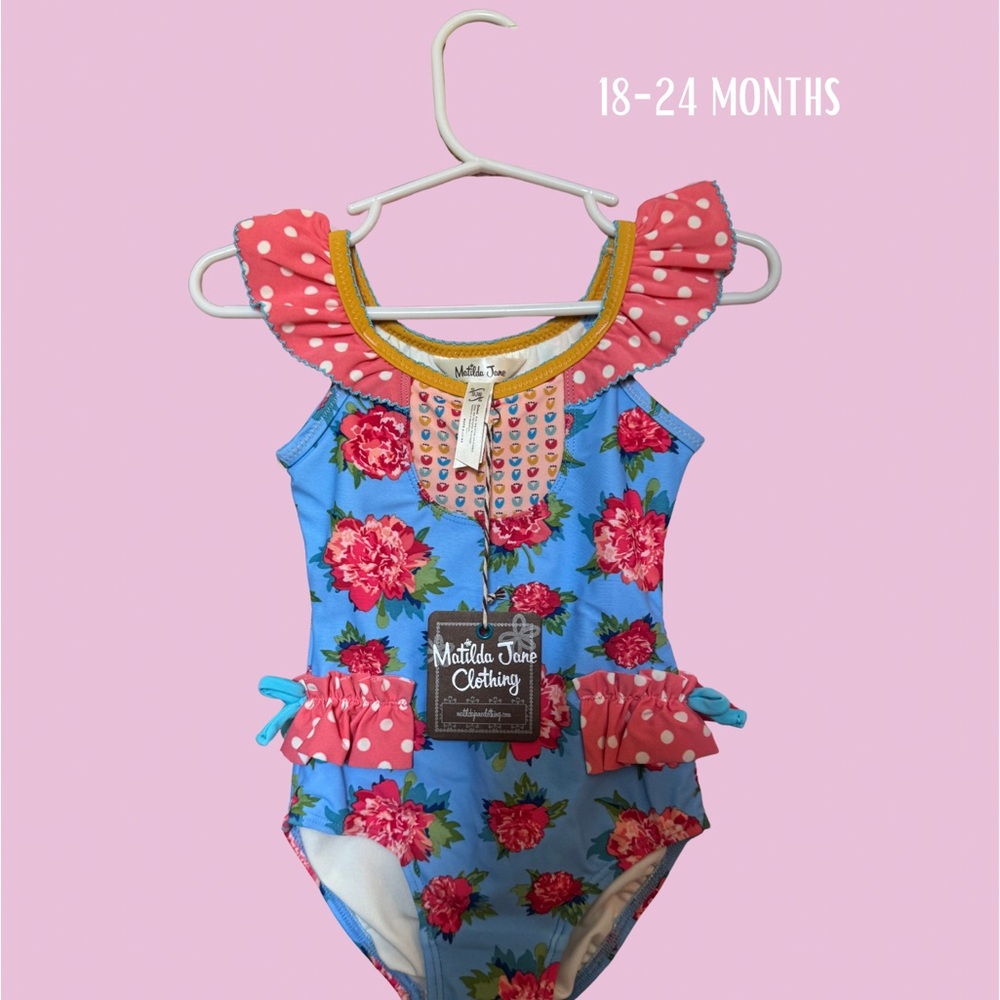 Matilda Jane Blue Floral Baby Swimsuit